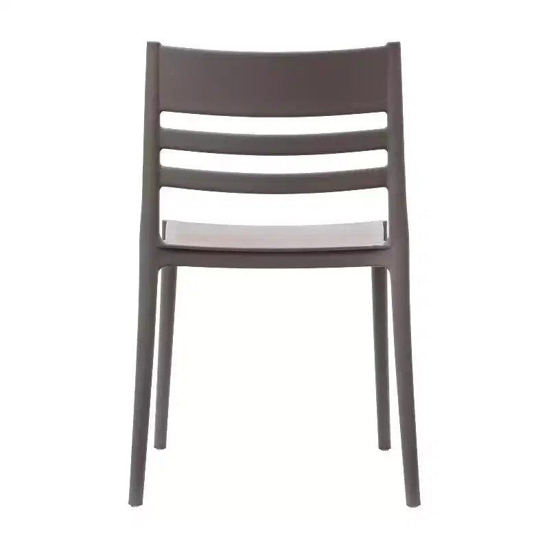 Flash Furniture Bridgeport Set di 4 sedie impilabili da interni-esterni per patio con schienale a doghe, sedia commerciale in resina per tutte le stagioni
