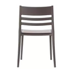 Flash Furniture Bridgeport Set di 4 sedie impilabili da interni-esterni per patio con schienale a doghe, sedia commerciale in resina per tutte le stagioni