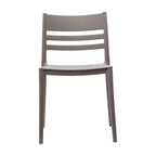 Flash Furniture Bridgeport Set di 4 sedie impilabili da interni-esterni per patio con schienale a doghe, sedia commerciale in resina per tutte le stagioni