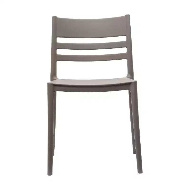 Flash Furniture Bridgeport Set di 4 sedie impilabili da interni-esterni per patio con schienale a doghe, sedia commerciale in resina per tutte le stagioni