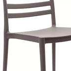 Flash Furniture Bridgeport Set di 4 sedie impilabili da interni-esterni per patio con schienale a doghe, sedia commerciale in resina per tutte le stagioni