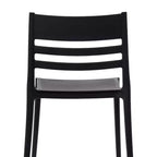 Flash Furniture Bridgeport Set di 4 sedie impilabili da interni-esterni per patio con schienale a doghe, sedia commerciale in resina per tutte le stagioni