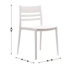 Flash Furniture Bridgeport Set di 4 sedie impilabili da interni-esterni per patio con schienale a doghe, sedia commerciale in resina per tutte le stagioni
