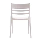 Flash Furniture Bridgeport Set di 4 sedie impilabili da interni-esterni per patio con schienale a doghe, sedia commerciale in resina per tutte le stagioni