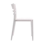 Flash Furniture Bridgeport Set di 4 sedie impilabili da interni-esterni per patio con schienale a doghe, sedia commerciale in resina per tutte le stagioni