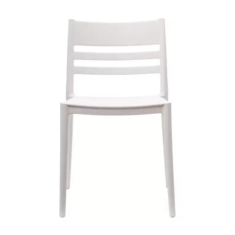 Flash Furniture Bridgeport Set di 4 sedie impilabili da interni-esterni per patio con schienale a doghe, sedia commerciale in resina per tutte le stagioni