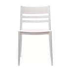 Flash Furniture Bridgeport Set di 4 sedie impilabili da interni-esterni per patio con schienale a doghe, sedia commerciale in resina per tutte le stagioni