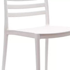 Flash Furniture Bridgeport Set di 4 sedie impilabili da interni-esterni per patio con schienale a doghe, sedia commerciale in resina per tutte le stagioni