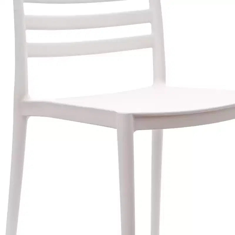 Flash Furniture Bridgeport Set di 4 sedie impilabili da interni-esterni per patio con schienale a doghe, sedia commerciale in resina per tutte le stagioni