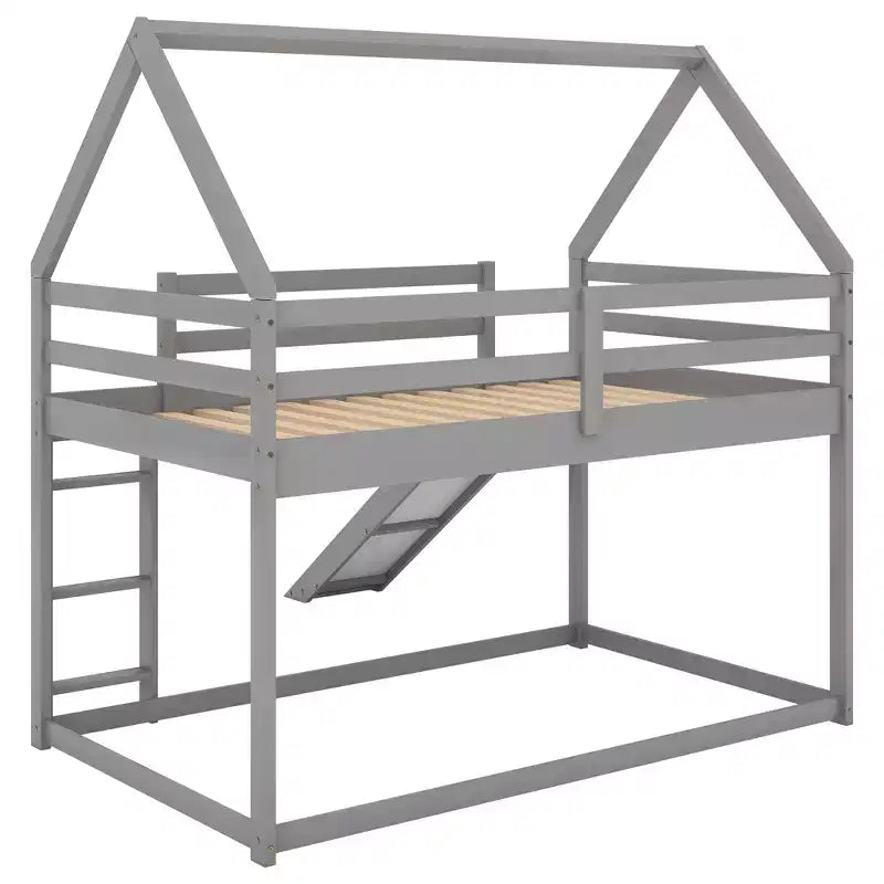 Letto a castello singolo Whisen con scivolo e scaletta