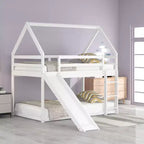 Letto a castello singolo Whisen con scivolo e scaletta