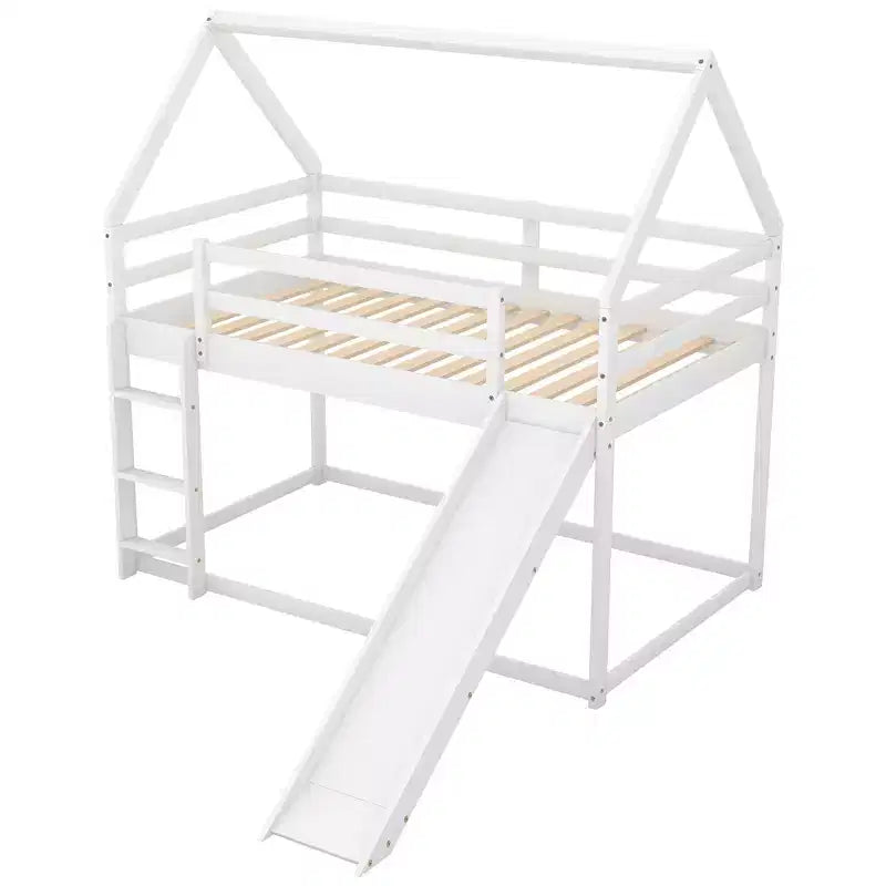 Letto a castello singolo Whisen con scivolo e scaletta