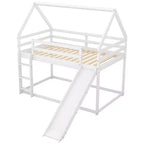 Letto a castello singolo Whisen con scivolo e scaletta