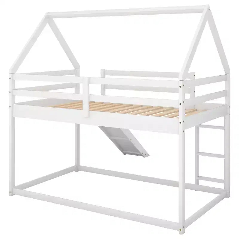 Letto a castello singolo Whisen con scivolo e scaletta