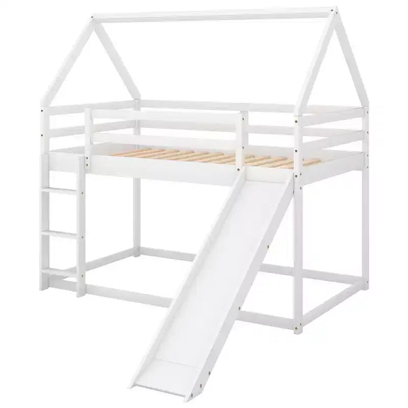 Letto a castello singolo Whisen con scivolo e scaletta