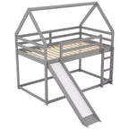 Letto a castello singolo Whisen con scivolo e scaletta