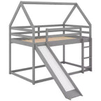 Letto a castello singolo Whisen con scivolo e scaletta
