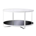 Vimmerly Glass-Top Cocktail Table - White - SEI