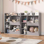 Scaffale per Bambini a 3 Strati Alto 80 cm, Mobile Contenitore per Giocattoli, Porta Giocattoli per Bambini a 5 Scomparti per Camera da Letto, Corridoio, Soggiorno e Asilo Nido