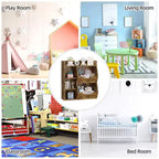 Scaffale per Bambini a 3 Strati Alto 80 cm, Mobile Contenitore per Giocattoli, Porta Giocattoli per Bambini a 5 Scomparti per Camera da Letto, Corridoio, Soggiorno e Asilo Nido