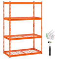 VEVOR Storage Shelves, 2400 lbs, 4 Tier Heavy Duty Garage Shelving, 20 D x 40 W x 60 H Adjustable Metal Shelves for Industrial Shelving Unit