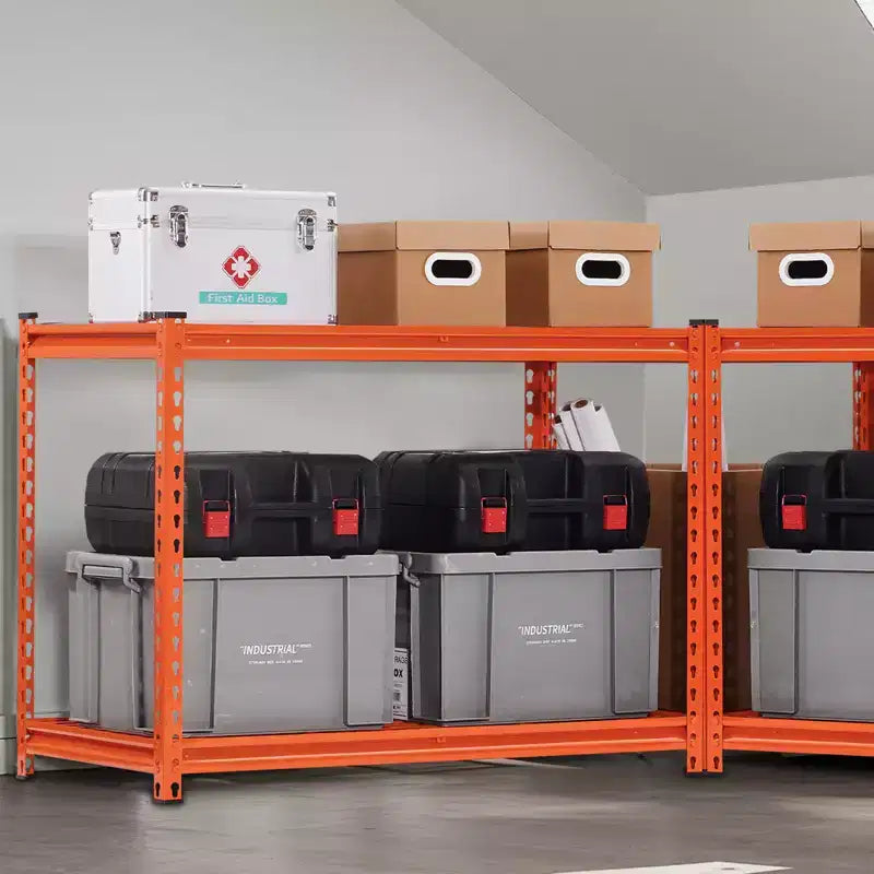 Scaffali di stoccaggio VEVOR, 1088 kg, Scaffalatura da garage resistente a 4 ripiani, 50,8 P x 101,6 L x 152,4 H cm Scaffali metallici regolabili per unità di scaffalatura industriale