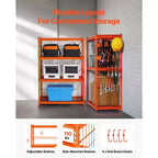 Scaffali di stoccaggio VEVOR, 1088 kg, Scaffalatura da garage resistente a 4 ripiani, 50,8 P x 101,6 L x 152,4 H cm Scaffali metallici regolabili per unità di scaffalatura industriale
