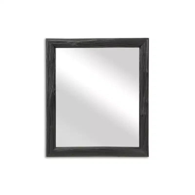 HomeRoots 20 Black Solid Wood Accent Mirror