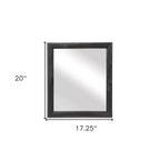HomeRoots 20 Specchio decorativo in legno massello nero
