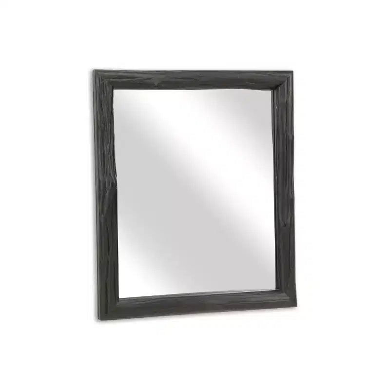 HomeRoots 20 Specchio decorativo in legno massello nero