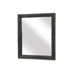 HomeRoots 20 Specchio decorativo in legno massello nero