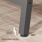 Tavolo da pranzo rustico in legno per 6-8 persone con robuste gambe in metallo nero, design industriale rettangolare, perfetto per cucina, sala da pranzo, soggiorno