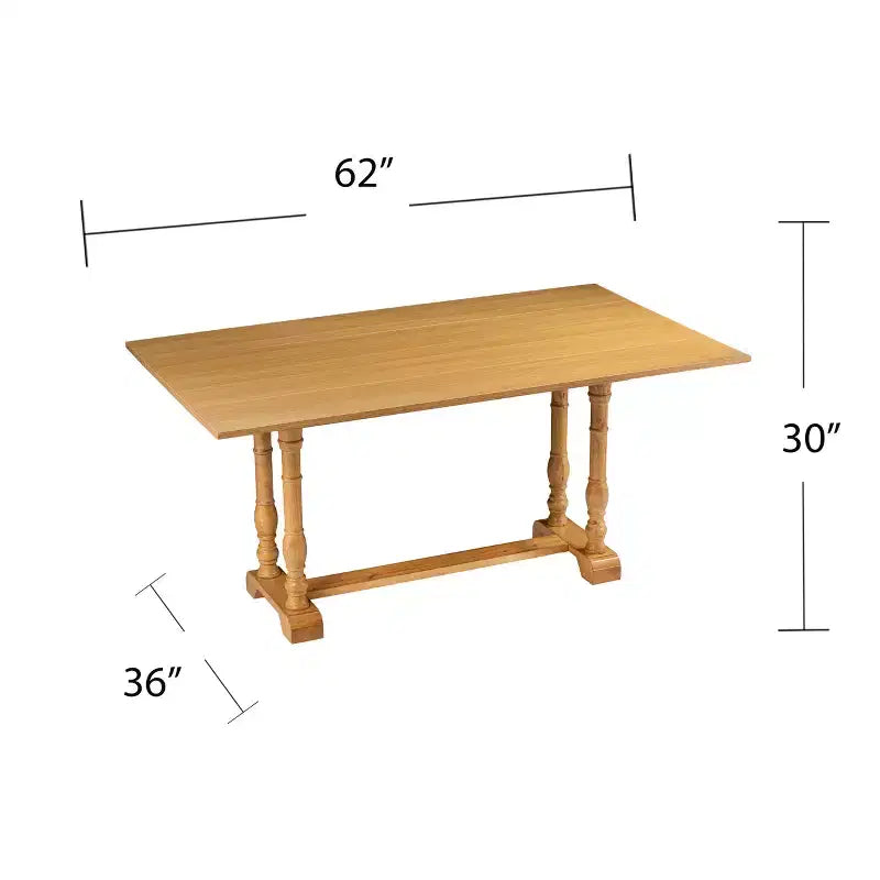 Tavolo Consolle/Pranzo Pieghevole Edenderry Farmhouse - Beige - SEI