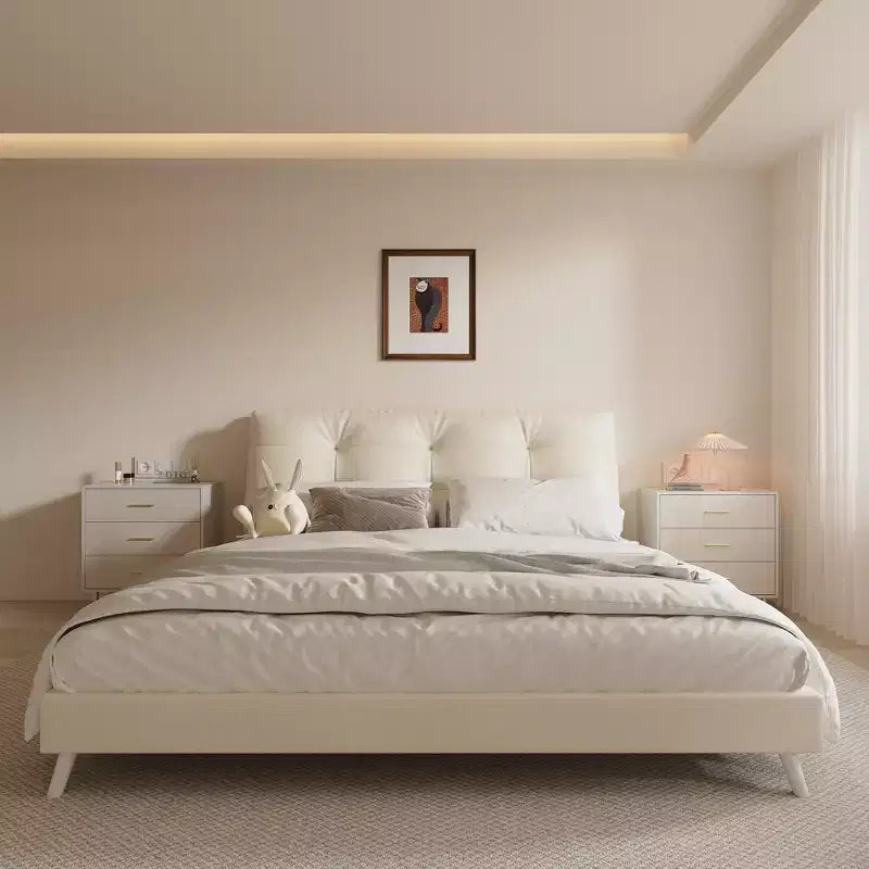 Comodino Moderno Bianco per Camera da Letto, Cassettiera a 3 Cassetti, Tavolino Comodino Piccolo, Comodino in Legno con Cassetti per Camera da Letto, Soggiorno