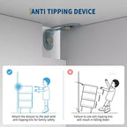 Comodino Moderno Bianco per Camera da Letto, Cassettiera a 3 Cassetti, Tavolino Comodino Piccolo, Comodino in Legno con Cassetti per Camera da Letto, Soggiorno