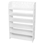 Scarpiera Karl Home a 6 ripiani in legno bianco, 61,5 cm L