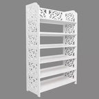 Scarpiera Karl Home a 6 ripiani in legno bianco, 61,5 cm L