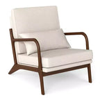 Costway 1/2 PCS Modern Accent Chair Upholstered Leisure Armchair with Rubber Wood Armrests & Legs