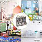 COZONY Armadietto Porta Giochi per Bambini, Scaffale e Organizzatore a Cubi per Giocattoli in 2 Pezzi con Contenitori, Libreria per Camera da Letto e Sala Giochi, Grigio