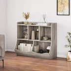 COZONY Armadietto Porta Giochi per Bambini, Scaffale e Organizzatore a Cubi per Giocattoli in 2 Pezzi con Contenitori, Libreria per Camera da Letto e Sala Giochi, Grigio