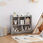 COZONY Armadietto Porta Giochi per Bambini, Scaffale e Organizzatore a Cubi per Giocattoli in 2 Pezzi con Contenitori, Libreria per Camera da Letto e Sala Giochi, Grigio