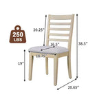 Set da pranzo allungabile MAYEERTY di 7 pezzi, tavolo rustico da 78" e 6 sedie
