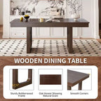 Set da pranzo allungabile MAYEERTY di 7 pezzi, tavolo rustico da 78" e 6 sedie