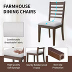 Set da pranzo allungabile MAYEERTY di 7 pezzi, tavolo rustico da 78" e 6 sedie
