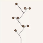 Appendiabiti da terra Bekrvio con base in marmo pesante, albero appendiabiti in metallo extra-stabile con 8/9 ganci in legno massiccio per vestiti, cappelli e borse