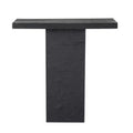 Black Rectangular Coffee Table with Pedestal Base 35.5x14x35.5