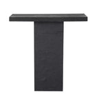 Black Rectangular Coffee Table with Pedestal Base 35.5x14x35.5