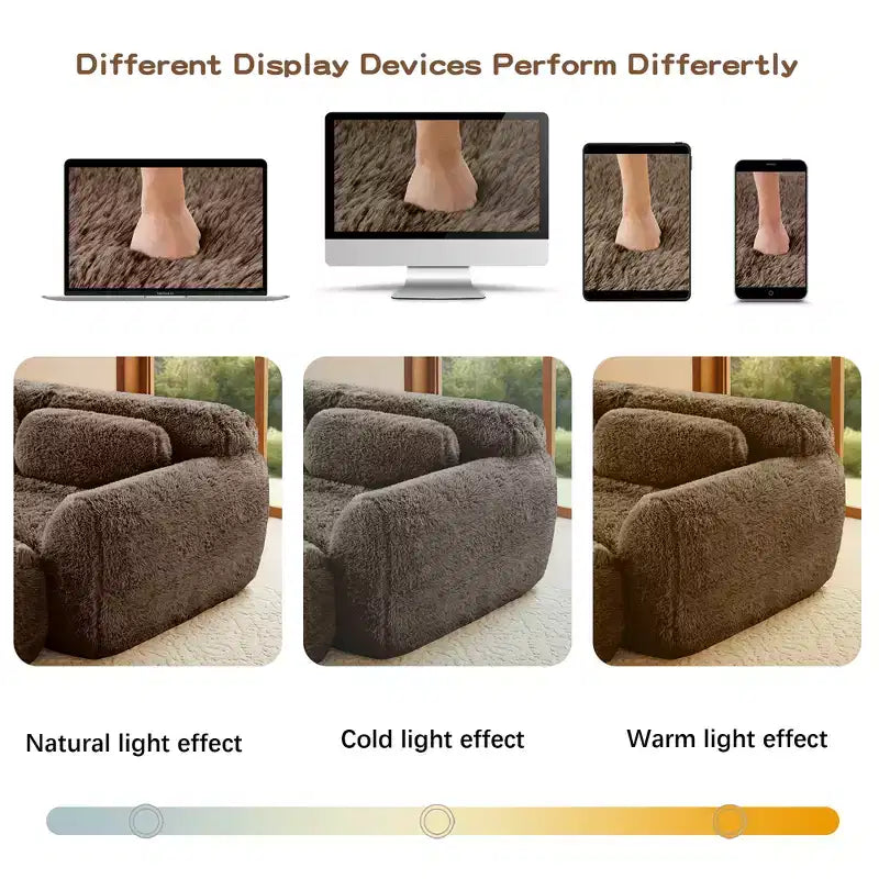 Divano componibile a 3 posti con pouf, schiuma HD 32D, nessun montaggio richiesto, base antiscivolo, per soggiorno/home theater