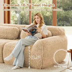 Divano componibile a 3 posti con pouf, schiuma HD 32D, nessun montaggio richiesto, base antiscivolo, per soggiorno/home theater