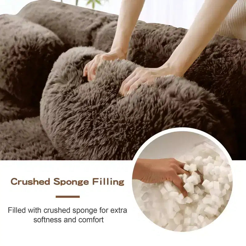 Divano componibile a 3 posti con pouf, schiuma HD 32D, nessun montaggio richiesto, base antiscivolo, per soggiorno/home theater